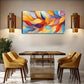 Vibrant Abstract Leaf Design Wall Art Canvas Office Home Room Framed 120x60cm