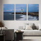 3pcs Lighthouse Seascape Tranquil Coastal Metal Print Ready to Hang Art
