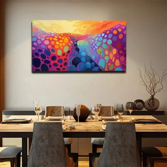 Vibrant Colorful Patterns Wall Art Canvas Office Home Room Framed 120x60cm