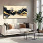 Abstract Watercolor Style Wall Art canvas office home room framed 120x60cm