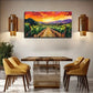 Dusk Vineyard Conference Wall Art Canvas Office Home Room Framed 80x45cm
