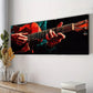 3pcs Guitar Playing Design Dark Modern Perfect Wall Art Set Canvas Framed 40x60cm - High Quality Print 100% Australian Made Wall Canvas Ready to Hang