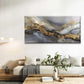 Abstract Golden Leaf Painting Wall Art Canvas Office Home Room Framed 80x45cm