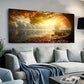 Vibrant Fall Foliage Lakeside Wall Art Canvas Office Home Room Framed 120x60cm