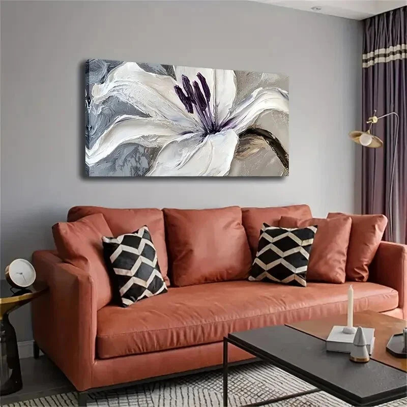 Petals With Slender Stamens Wall Art Canvas Office Home Room Framed 80x45cm