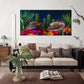Vibrant Mexican Sombrero Wall Art Canvas Office Home Room Framed 80x45cm