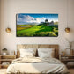 Castle On The Prairie Wall Art Canvas Office Home Room Framed 80x45cm