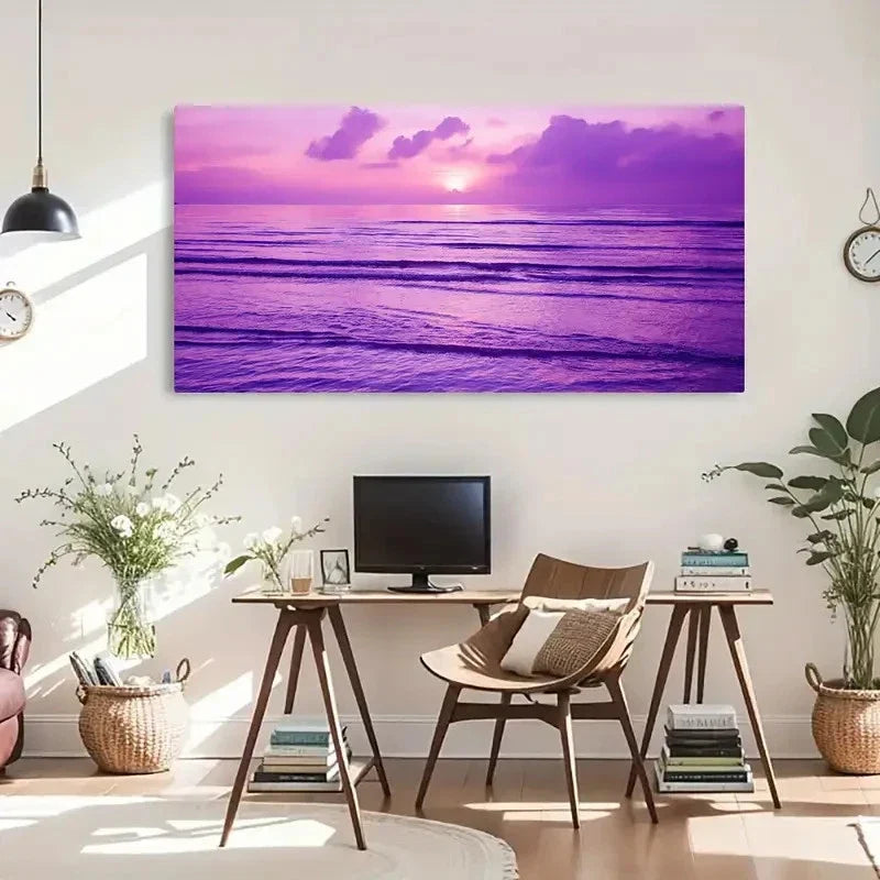 Sunset Scenery Landscape Wall Art Canvas Office Home Room Framed 120x60cm