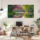 Cherry Blossom Landscape Modern Wall Art Canvas Office Home Room Framed 120x60cm