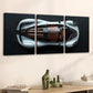 3pcs Classic Cool Sport Car White & Brown Black Wall Art Set Canvas Framed 40x60cm - High Quality Print 100% Australian Made Wall Canvas Ready to Hang