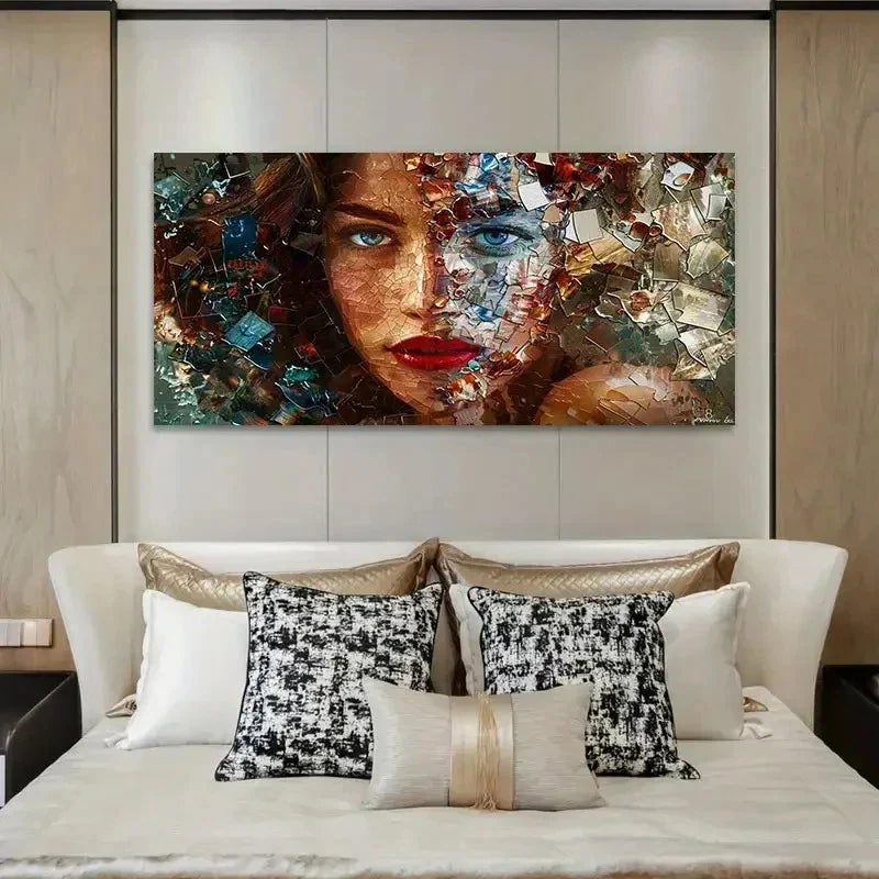 Realistic Women's Fashion Wall Art Canvas Office Home Room Framed 80x45cm