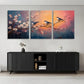 3pcs Birds and Blossom Nature-Inspired Perfect Wall Art Set Canvas Framed 40x60cm - High Quality Print 100% Australian Made Wall Canvas Ready to Hang
