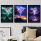 3pcs Fantasy Galaxy The Milky Way Heart Nebula Wall Art Set Canvas Framed 40x60cm - High Quality Print 100% Australian Made Wall Canvas Ready to Hang