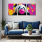 3pcs Panda Pink Paint Bubble cartoon style Wall Art Set Canvas Framed 40x60cm - High Quality Print 100% Australian Made Wall Canvas Ready to Hang