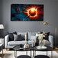Star Explosion Scorching Light Wall Art Canvas Office Home Room Framed 120x60cm