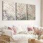 3pcs Sage Green Chinoiserie Art Rose Florals Wall Art Set Canvas Framed 40x60cm - High Quality Print 100% Australian Made Wall Canvas Ready to Hang