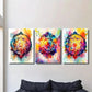 3pcs Abstract Flower Totem Design Wall Art Set Canvas Framed 40x60cm - High Quality Print 100% Australian Made Wall Canvas Ready to Hang