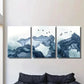 3pcs Soft Blue Smoke Waves and Birds Wall Art Set Canvas Framed 40x60cm - High Quality Print 100% Australian Made Wall Canvas Ready to Hang