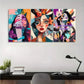 3pcs Abstract Geometric Woman Portrait Wall Art Set Canvas Framed 40x60cm - High Quality Print 100% Australian Made Wall Canvas Ready to Hang