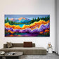 Colorful Crystal Stone Flowers Wall Art Canvas Office Home Room Framed 80x45cm