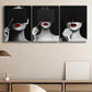 3pcs A Woman in Red Lipstick Darkness Perfect Wall Art Set Canvas Framed 40x60cm - High Quality Print 100% Australian Made Wall Canvas Ready to Hang