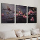 3pcs Peach Branch Illustration Wall Art Set Canvas Framed 40x60cm - High Quality Print 100% Australian Made Wall Canvas Ready to Hang