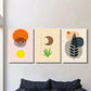 3pcs Modern Abstract Boho Style Metal Print Ready to Hang Art