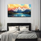 The Lake Water Nearby Reflects Wall Art Canvas Office Home Room Framed 80x45cm