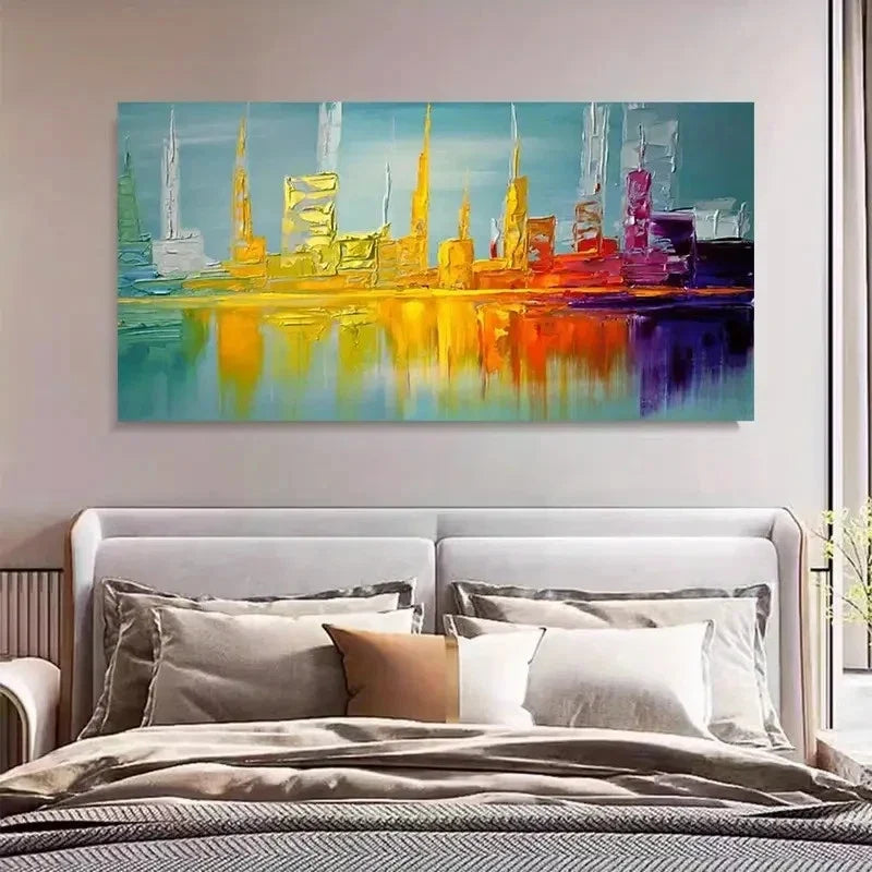 Classic Contemporary Landscape Wall Art Canvas Office Home Room Framed 120x60cm