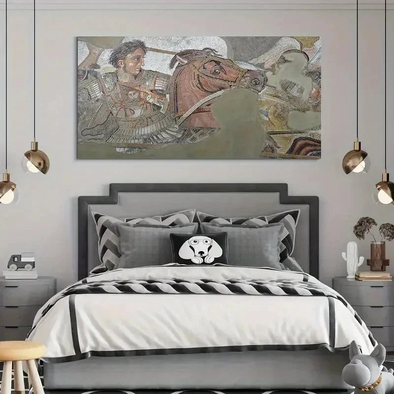 Retro Egyptian Style Abstract Wall Art Canvas Office Home Room Framed 120x60cm
