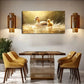 Ducks with Flatter Charming Wall Art Canvas Office Home Room Framed 80x45cm