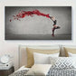 Red Dance Performance Wall Art Canvas Office Home Room Framed 80x45cm