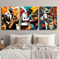 3pcs Jazz Saxophone Violin Player Pianist Wall Art Set Canvas Framed 40x60cm - High Quality Print 100% Australian Made Wall Canvas Ready to Hang