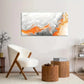 Orange & Gray Abstract Colorful Wall Art Canvas Office Home Room Framed 120x60cm
