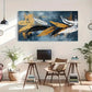 Feather Wall Deco Modern Wall Art Canvas Office Home Room Framed 120x60cm
