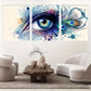 3pcs Vibrant Abstract Eye & Peacock Feather   Wall Art Set Canvas Framed 40x60cm - High Quality Print 100% Australian Made Wall Canvas Ready to Hang