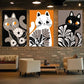3pcs Modern Classic Style Animal Themed Metal Print Ready to Hang Art