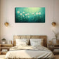 The White Dandelion Green Wall Art Canvas Office Home Room Framed 120x60cm