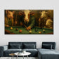 Humorous Cow & Goat Wall Art Canvas Office Home Room Framed 120x60cm