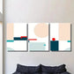 3pcs Colorful Bauhaus Geometric Pattern Wall Art Set Canvas Framed 40x60cm - High Quality Print 100% Australian Made Wall Canvas Ready to Hang