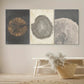 3pcs Pastel Grunge Wood Tree Rings Abstract  Wall Art Set Canvas Framed 40x60cm - High Quality Print 100% Australian Made Wall Canvas Ready to Hang