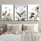 3pcs Japanese Red Crowned Crane Decor Wall Art Set Canvas Framed 40x60cm - High Quality Print 100% Australian Made Wall Canvas Ready to Hang
