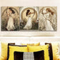 3pcs The girl with the bow and arrow Metal Print Ready to Hang Art