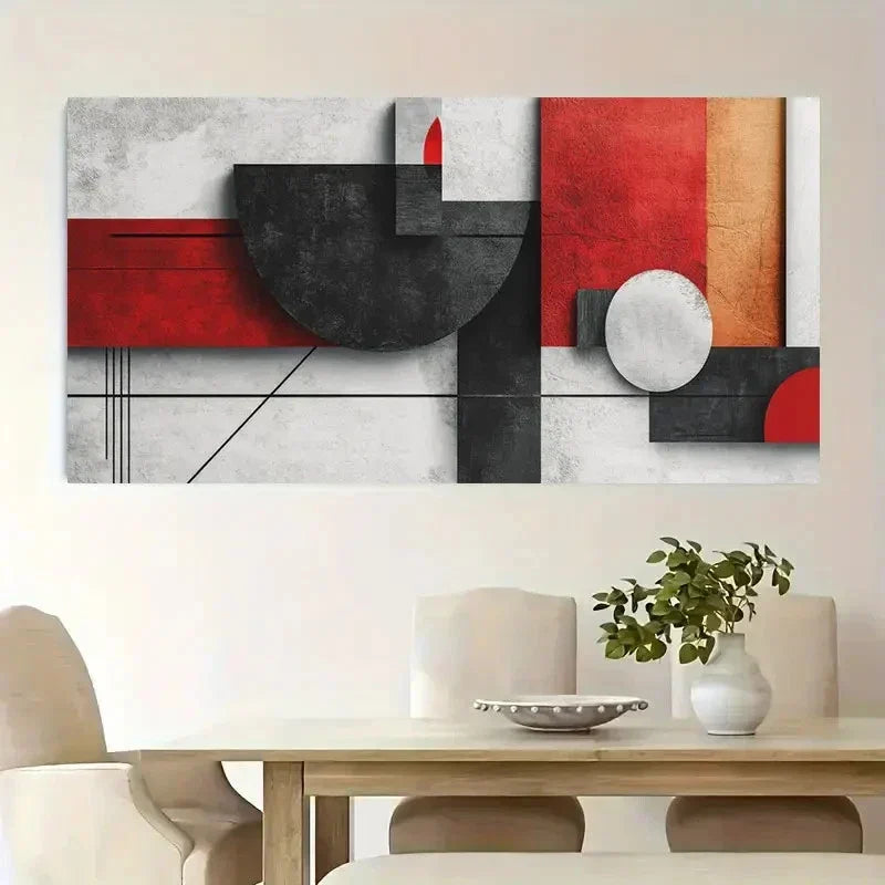 Abstract Geometric Shapes Wall Art Canvas Office Home Room Framed 120x60cm