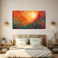 Sun Abstract Forest Modern Wall Art Canvas Office Home Room Framed 120x60cm