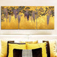 3pcs Gold foil floral wisteria Metal Print Ready to Hang Art