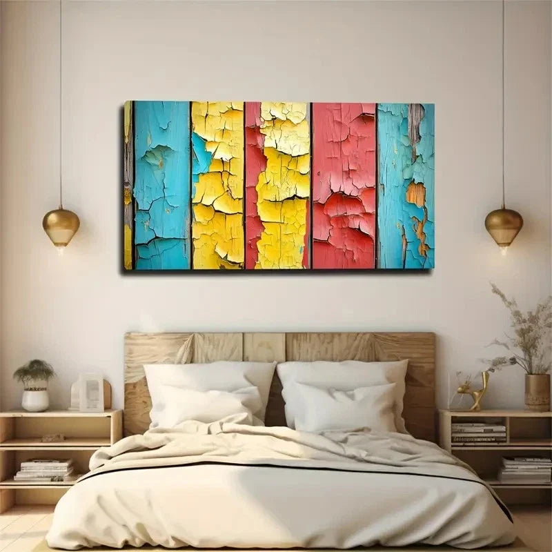 Vintage Textured Atmosphere Wall Art Canvas Office Home Room Framed 120x60cm