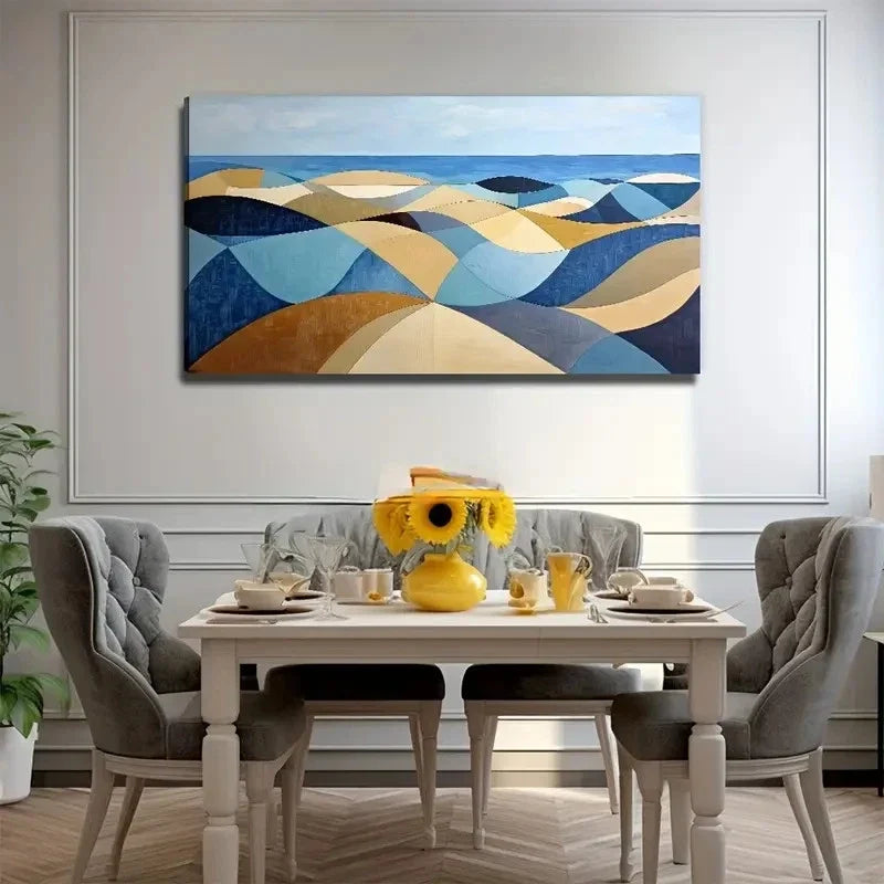 Abstract Desert Perfect Wall Art Canvas Office Home Room Framed 80x45cm