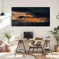 Clouds Over Ocean Vintage Wall Art Canvas Office Home Room Framed 120x60cm