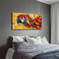 Modern Parrot Yellow Geometric Wall Art Canvas Office Home Room Framed 120x60cm